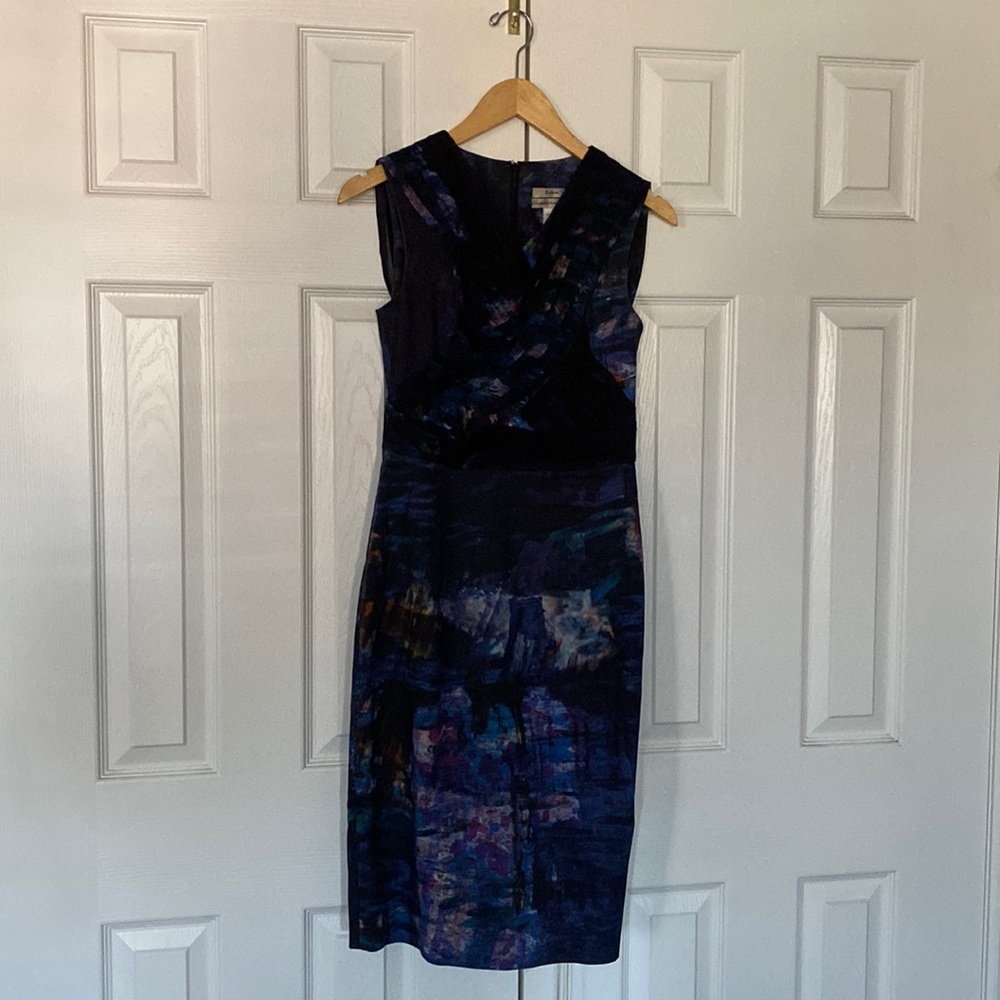 Erdem art-patterned sleeveless dress, size 6,